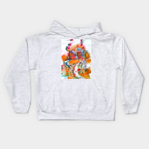 THE RED CAT GETTING BACK HOME Kids Hoodie by lautir
